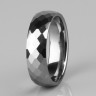Купить Кольцо из вольфрама Lonti RTG-0101-ST для пар, с геометрическими гранями