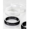 Купить Черное кольцо из керамики Everiot RCM-0003, граненое, парное