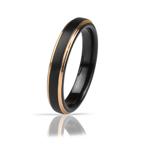 Купить Черное кольцо из карбида вольфрама Lonti RTG-4321