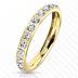 Женское кольцо из титана с фианитами Spikes R-TI-4405G цвет желтого золота