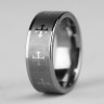 Купить Мужское кольцо Tisten из титан-вольфрама (тистена) R-TS-059 с крестами