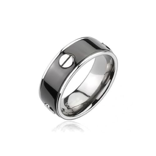 Купить Мужское кольцо из титана Spikes NP-ТМ-3098 черное