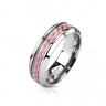 Купить Женское кольцо из титана Spikes R-TI-4370 с розовой карбоновой вставкой