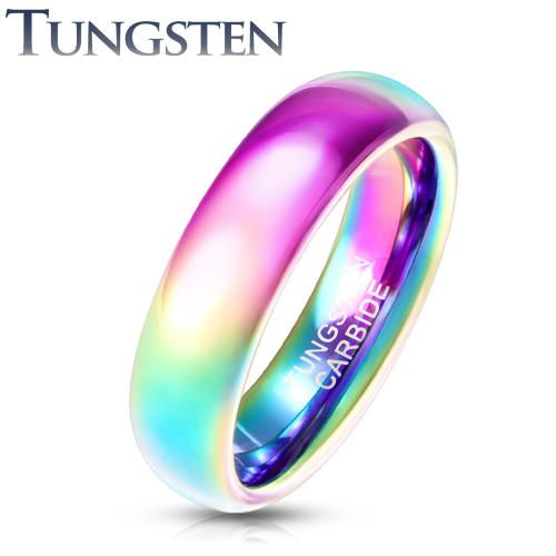 Купить Разноцветное кольцо Lonti R-TU01W из карбида вольфрама c IP покрытием
