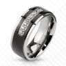 Купить Мужское кольцо из титана  Spikes R-TM-3212-8-11 с фианитами