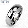 Купить Кольцо Tisten из титан-вольфрама (тистена) R-TS-005 с фианитом