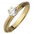 Купить Кольцо на помолвку из стали золотистого цвета Lonti AAB-223GRSS с фианитом