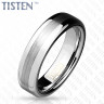 Купить Кольцо Tisten из титан-вольфрама (тистена) R-TS-017 с матовой полосой