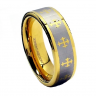 Купить Мужское кольцо из карбида вольфрама Lonti TU-027013 (6 мм) с крестами