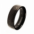Купить Черное титановое кольцо Lonti TI-031R с рельефной поверхностью