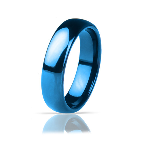 Купить Кольцо из вольфрама Lonti RTG-0004 (R-TG-0143), обручальное, синее шириной от 2 до 8 мм
