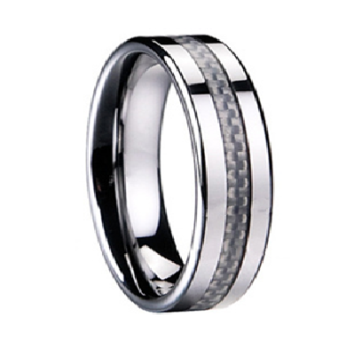 Купить Мужское кольцо из карбида вольфрама Lonti TU-038040 с карбоновой вставкой