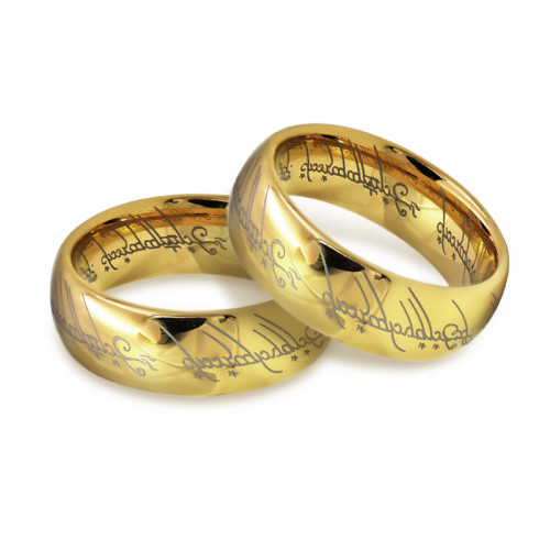Купить Кольцо Всевластия Everiot RTG-2763-GD из вольфрама, покрытие желтое золото