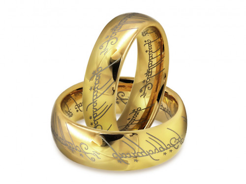 Купить Кольцо Всевластия Everiot RTG-2763-GD из вольфрама, покрытие желтое золото