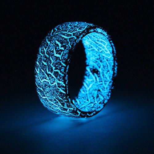 Купить Светящееся кольцо Lonti glow Black Star (бирюзовый), 8 мм