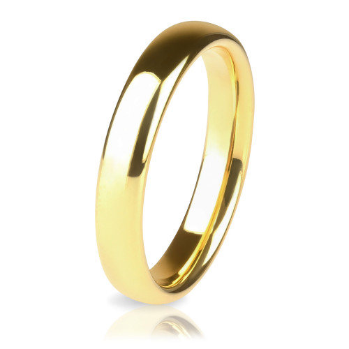 Купить Кольцо из вольфрама Lonti/Spikes RTG-0002 (R-TG-0145) обручальное с золотистым покрытием
