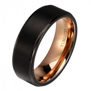 Черное кольцо из карбида вольфрама Lonti TU-074R (8 мм)