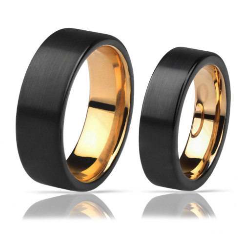Купить Черное кольцо из карбида вольфрама Lonti RTG-4500