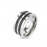 Купить Титановое мужское кольцо Spikes R-TM-3181 с двумя цепями