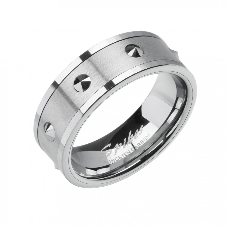 Купить Мужское кольцо Spikes R-TU-238 из карбида вольфрама