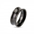 Купить Черное титановое вогнутое кольцо Spikes NP-R-ТМ-3660 мужское