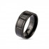 Купить Черное титановое кольцо Spikes R-ТМ-3228 мужское