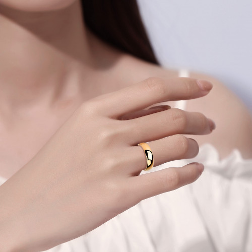 Купить Кольцо Tisten из титан-вольфрама (тистена) R-TS-003 обручальное с IP-покрытием цвета розового золота