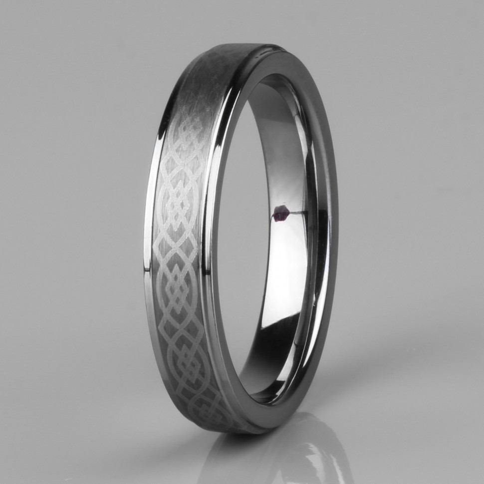 Купить Женское кольцо из карбида вольфрама Lonti R-TG-0206 с кельтским орнаментом