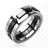 Мужское кольцо из титана SPIKES --R-TI-3437M
