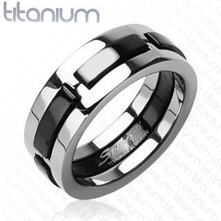 Купить Мужское кольцо из титана SPIKES --R-TI-3437M