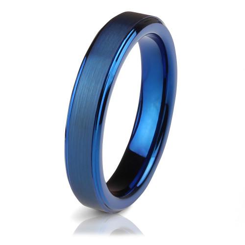 Купить Кольцо из карбида вольфрама Lonti --R-TG-0023 синее матовое