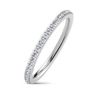 Женское кольцо из стали с дорожкой фианитов STEELS RSS-6583 помолвочное