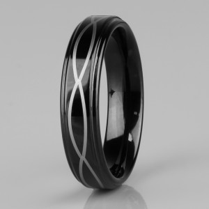 Кольцо из карбида вольфрама Lonti R-TU-0092 с черным покрытием