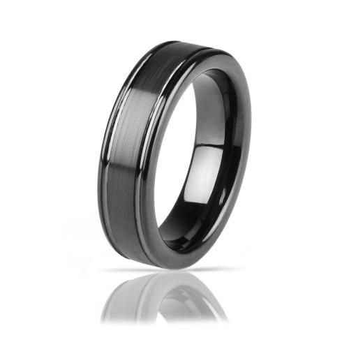 Купить Черное кольцо из карбида вольфрама Lonti --R-TG-9323