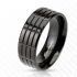 Купить Мужское кольцо из титана SPIKES черное R-TM-3639-8-13