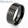 Купить Мужское кольцо из титана SPIKES черное R-TM-3639-8-13