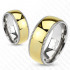 Купить Кольцо из титана Spikes R-TI-4378 с золотистым покрытием