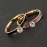 Купить Женское кольцо из стали с фианитом и цветной эмалью TATIC RSS-7179 помолвочное
