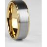 Купить Мужское кольцо из тистена (титан-вольфрама) с покрытием цвета желтого золота Tisten R-TS-028