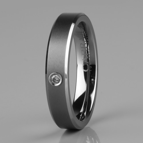 Купить Мужское кольцо из карбида вольфрама CARRAJI R-TU-0106 с фианитом