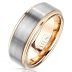 Мужское кольцо из тистена (титан-вольфрама) с покрытием цвета розового золота Tisten R-TS-030