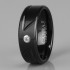 Купить Черное кольцо мужское из карбида вольфрама CARRAJI RTU-107 с фианитом