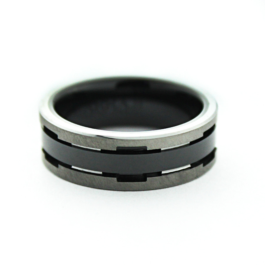 Купить Мужское кольцо из карбида вольфрама CARRAJI RTU-111 тройное