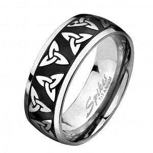 Мужское кольцо из титана Spikes R-TI-4399 с кельтским орнаментом